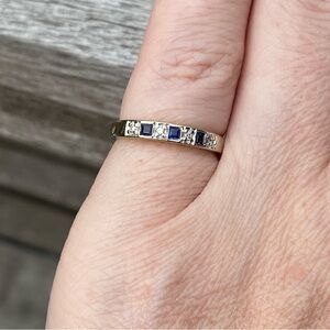 14K White Gold Ring with diamonds
